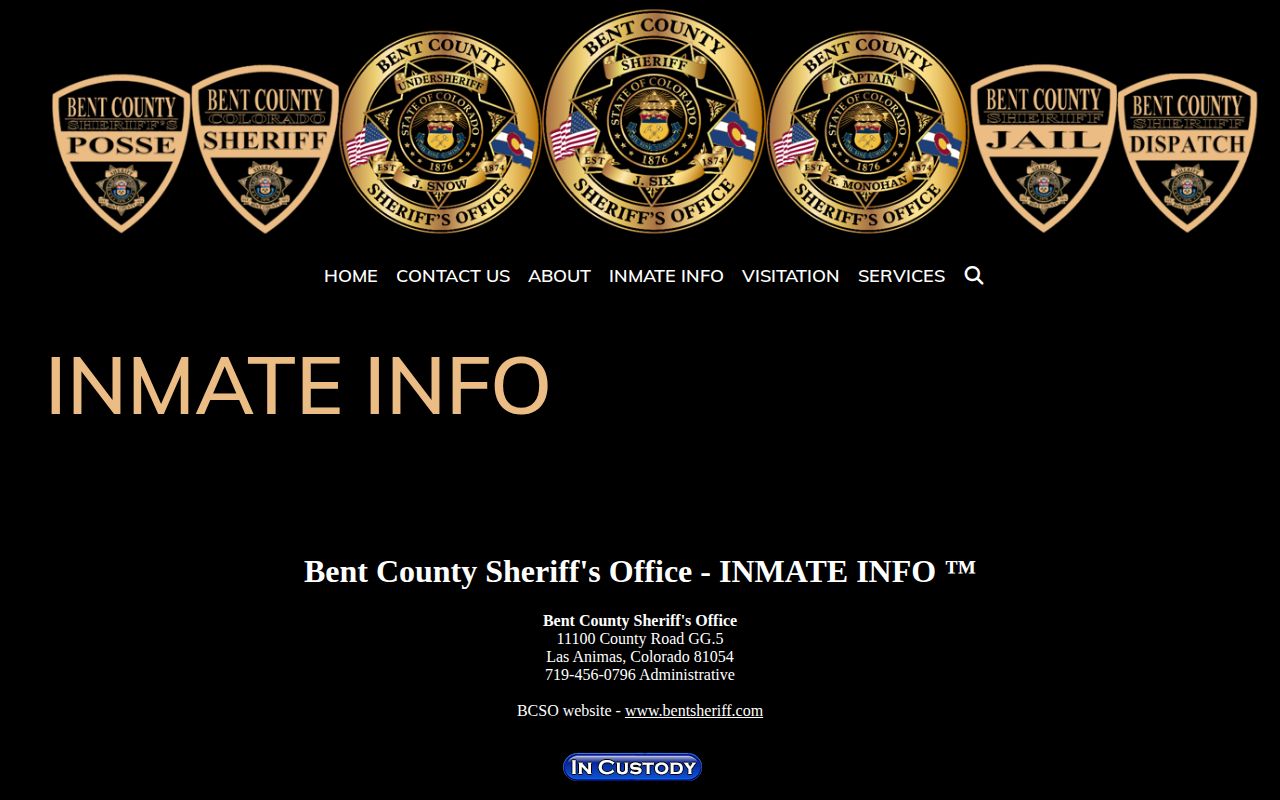 Bent County 24-hour release list inmate-info feed outage