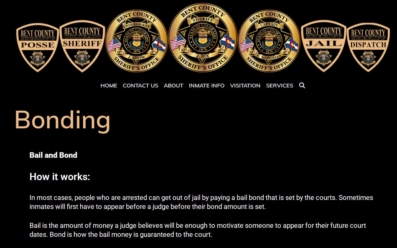 Bent County 24-hour release bond timing page